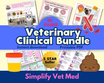 Veterinary Clinical Bundle: Hematology, Urinalysis, Fecal parasites, Ectoparasites, Skin and Ear Cytology