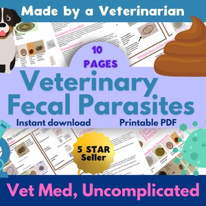 Veterinary fecal parasite guide, vet tech fecal, vet nurse
