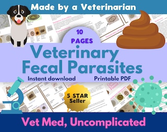 Veterinary fecal parasite guide, vet tech fecal, vet nurse