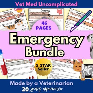 Vet Emergency Notes veterinario técnico ER notas enfermera veterinaria ER Vet tech semana regalo ER veterinario notas estudiante de veterinaria enfermera notas libro de emergencia veterinario
