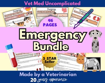 Vet Emergency Notes vet tech ER notes veterinary nurse ER Vet tech week gift ER vet notes veterinary student nurse notes emergency book vet