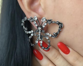 Butterfly Figure Stylish Design Women's Stainless Steel Earrings Jewelry Elegant Birthday Graduation Anniversary Christmas gift for her