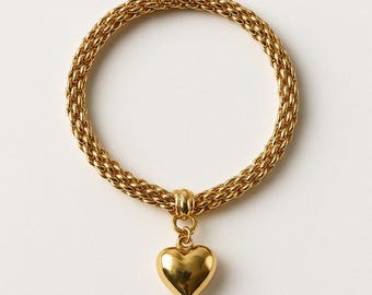 Pulsera con colgante de corazón para mujer