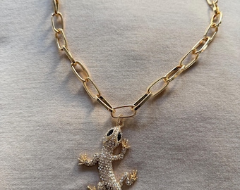Dragon Animal Figured Pendant Charm Gold Color Sterling Steel Chain Necklace, Birthday gift for women, modern elegant fashion jewelry