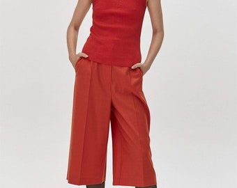 Sleeveless Knit Top: Women's Viscose Blend Mock Neck
