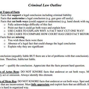 Criminal Law Outline