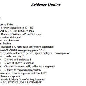 Evidence Outline