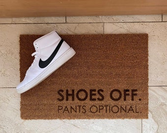 Coconut doormat "SHOES OFF - Pants optional"
