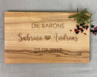 Personalisiertes Schneidebrett | Hochzeitsgeschenk | Geschenk zur Hochzeit | Jubiläum | | personalisiertes Geschenk | Einzugsgeschenk