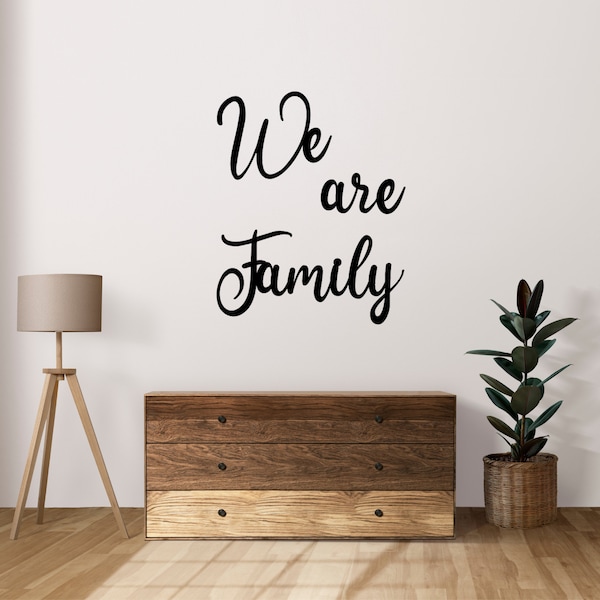 Schriftzug 3D aus Holz "We are Family" | Holz Schriftzug | Wandtattoo Holz | Wanddeko