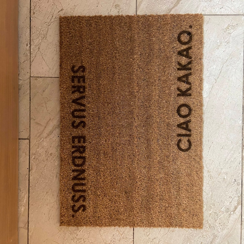 Fußmatte Kokos Servus Erdnuss Ciao Kakao - Etsy.de