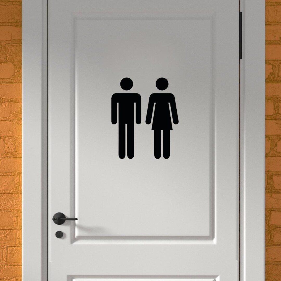 Toileting Lettering Toilet Sign Figures | Wooden Lettering | Wooden Wall Sticker | Wall ...