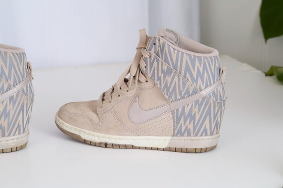 Nike Dunk High Suede Zigzag Pattern Sneakers Wome… - image 10