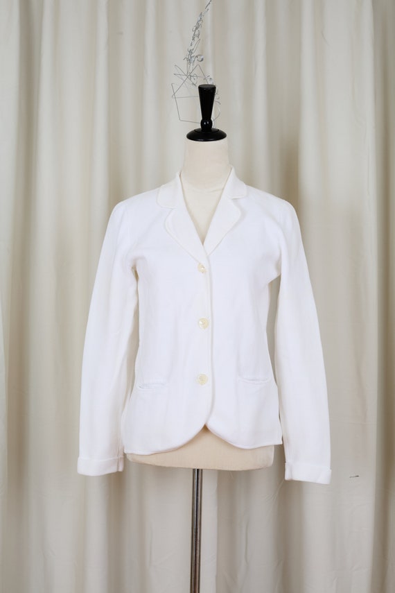 100% Cotton White Blazer by Lauren by Ralph Lauren
