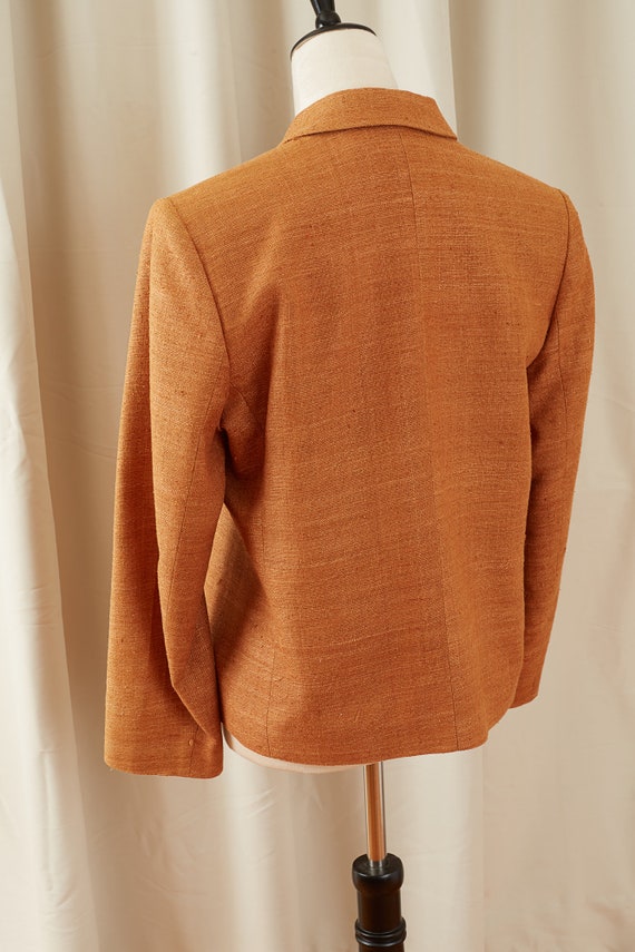 100% Silk Knit Outer Blazer by Bernard Zins in Si… - image 2