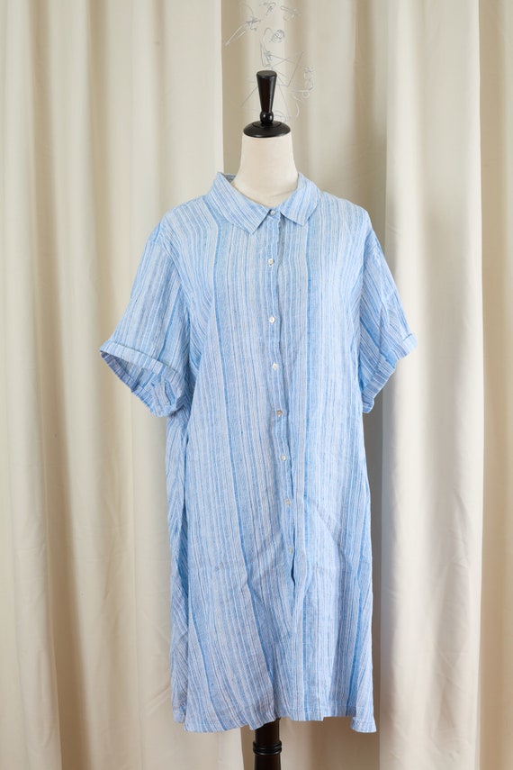 100% Linen Shirt Dress by Tahari in size 3x