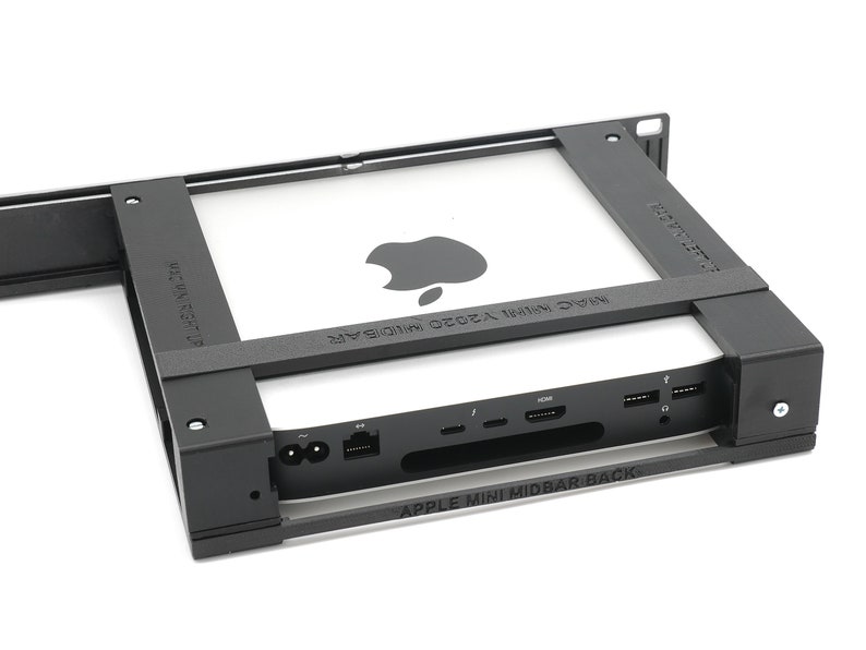 Apple Mac Mini 1 moulé par injection avec bouton marche/arrêt et bras arrière imprimés en 3D image 2