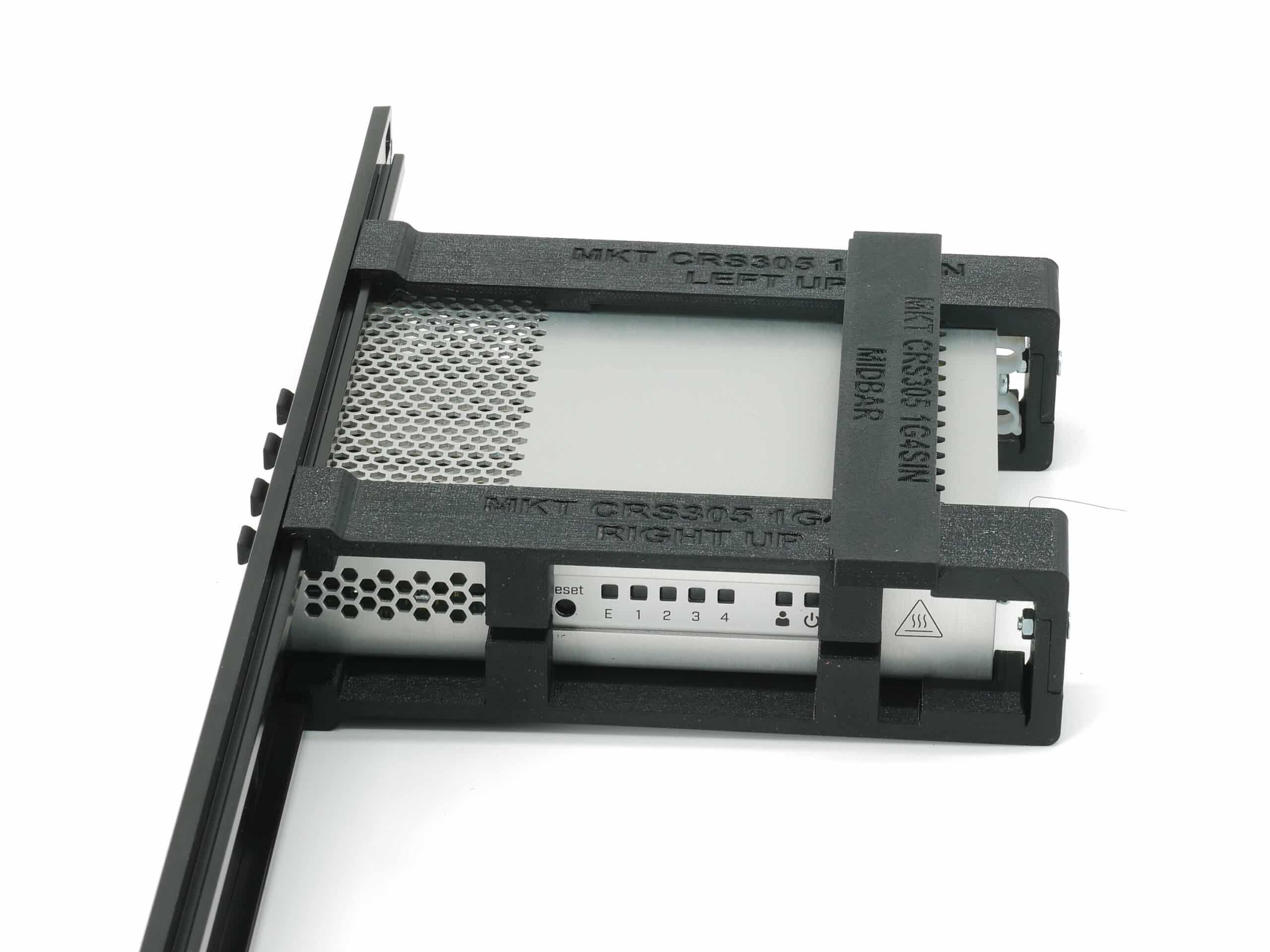 Mikrotik CRS305 Injection Molded Front and 3D Printed Rear Armsblack 19inch  1U Rack Mount -  UK