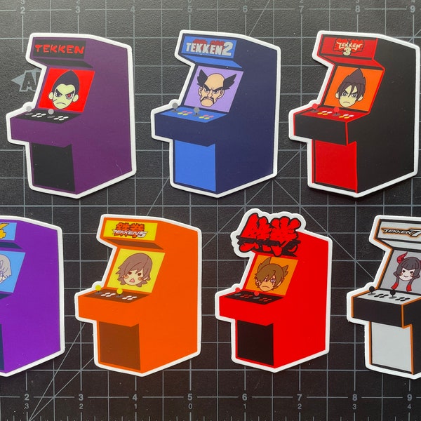 Tekken Arcade Cabinets Stickers (Tekken 1-Tekken 7)