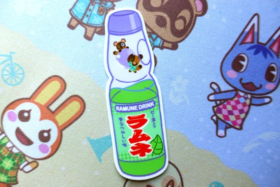Animal Crossing Timmy and Tommy Ramune Drink Sticker Die Cut Vinyl