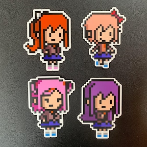 Doki Doki Literature Club 8-Bit Stickers | Die Cut Vinyl