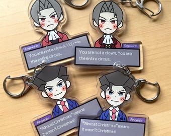CLEARANCE Ace Attorney Acrylic Keychains - Etsy