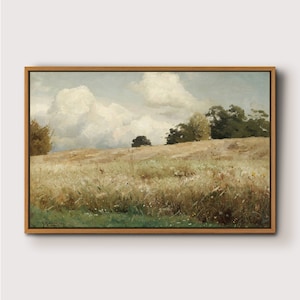 Vintage Landscape Art Print: Framed Nature Gallery Wall Art