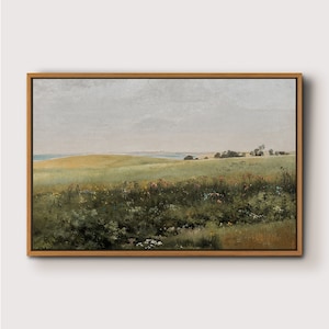 Vintage Oil Painting Landscape Wall Art Print, Nature Framed Large Gallery Art, 36x24|24x16 Oil Painting Art Print (with hanging kit)
