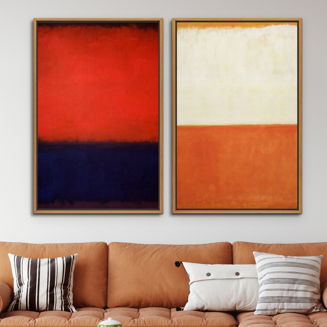 Abstract Set of Two Wall Art Print, Nature Framed Large Gallery Art