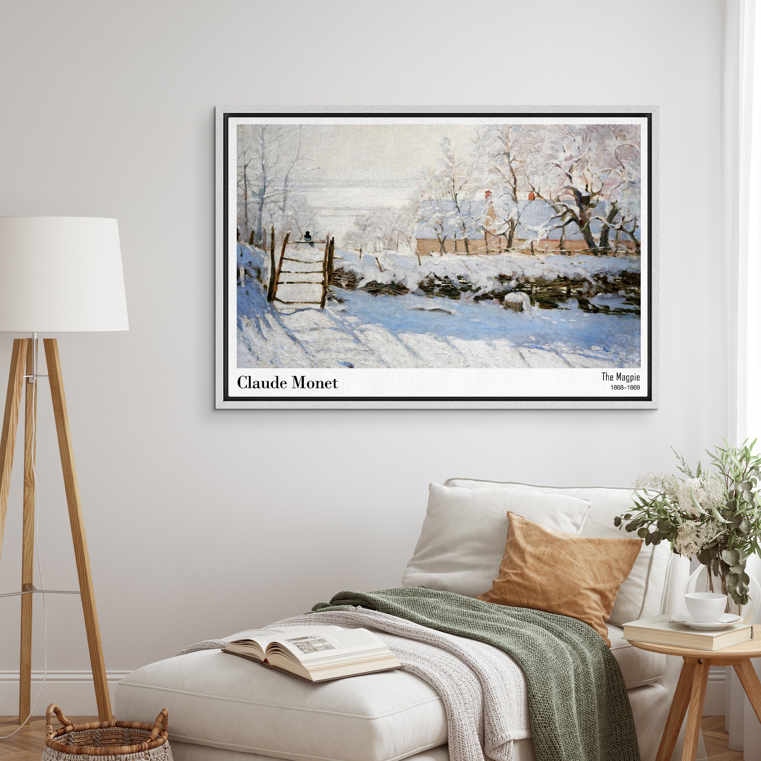 Claude Monet S The Magpie wall Art Print Etsy