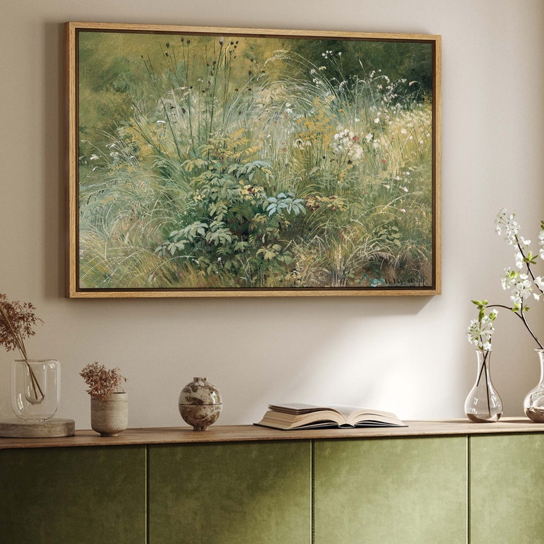 Oil Painting Landscape Wall Art Print Nature Framed Large Etsy