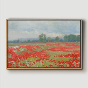 Wildflower Landscape Art Print: Framed Nature Gallery Wall Art