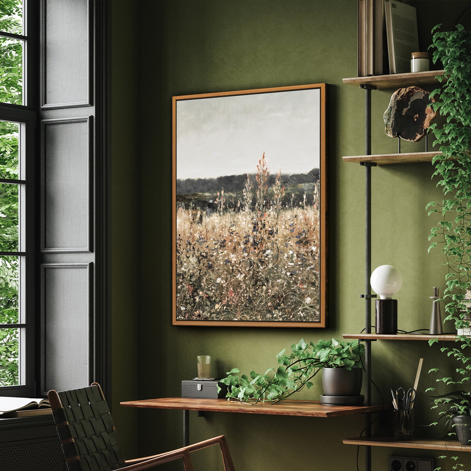 Wildflower Field Canvas Print: Rustic Country Landscape Wall Art - Etsy