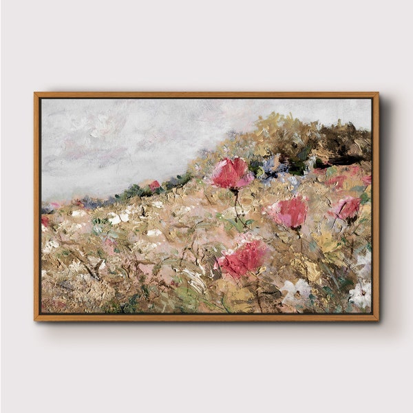 Whispers of Spring Oil Painting Wildflower Wall Art Print, Nature Framed Large Gallery Art, 36x24|24x16 Art Print (with hanging kit)