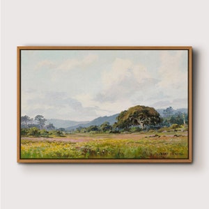 Vintage Landscape Art Print: Framed Nature Gallery Wall Art