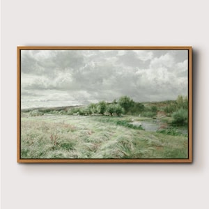 Vintage Landscape Oil Painting Art Print: Framed Nature Gallery Wall Art