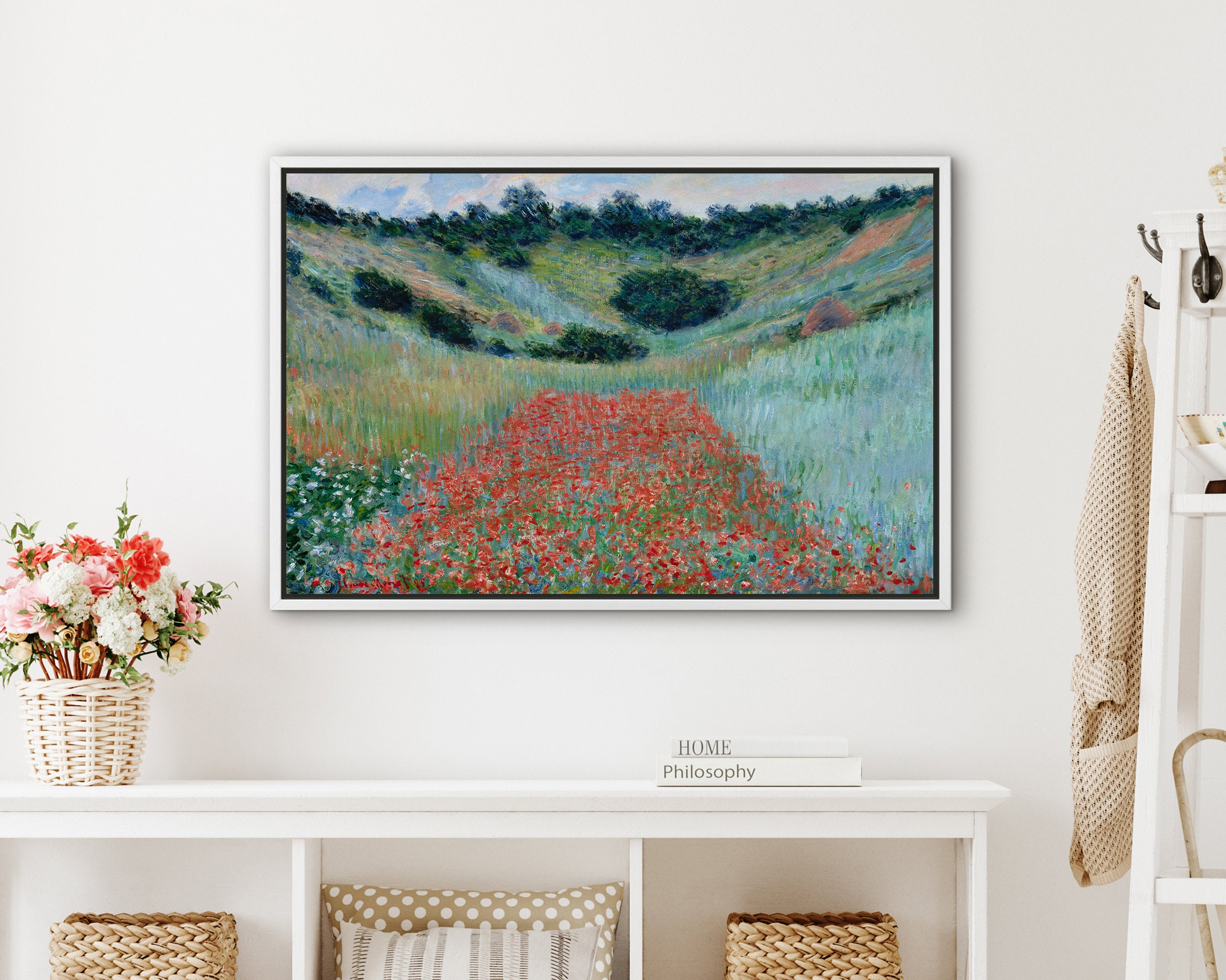 Poppy Field in a Hollow Near Giverny by Claude Monet Oil