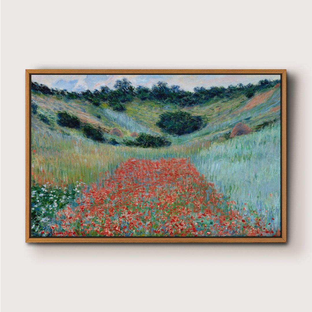 Poppy Field in a Hollow Near Giverny by Claude Monet Oil