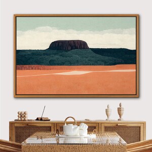Minimalist Landscape Art Print: Modern Framed Wall Decor