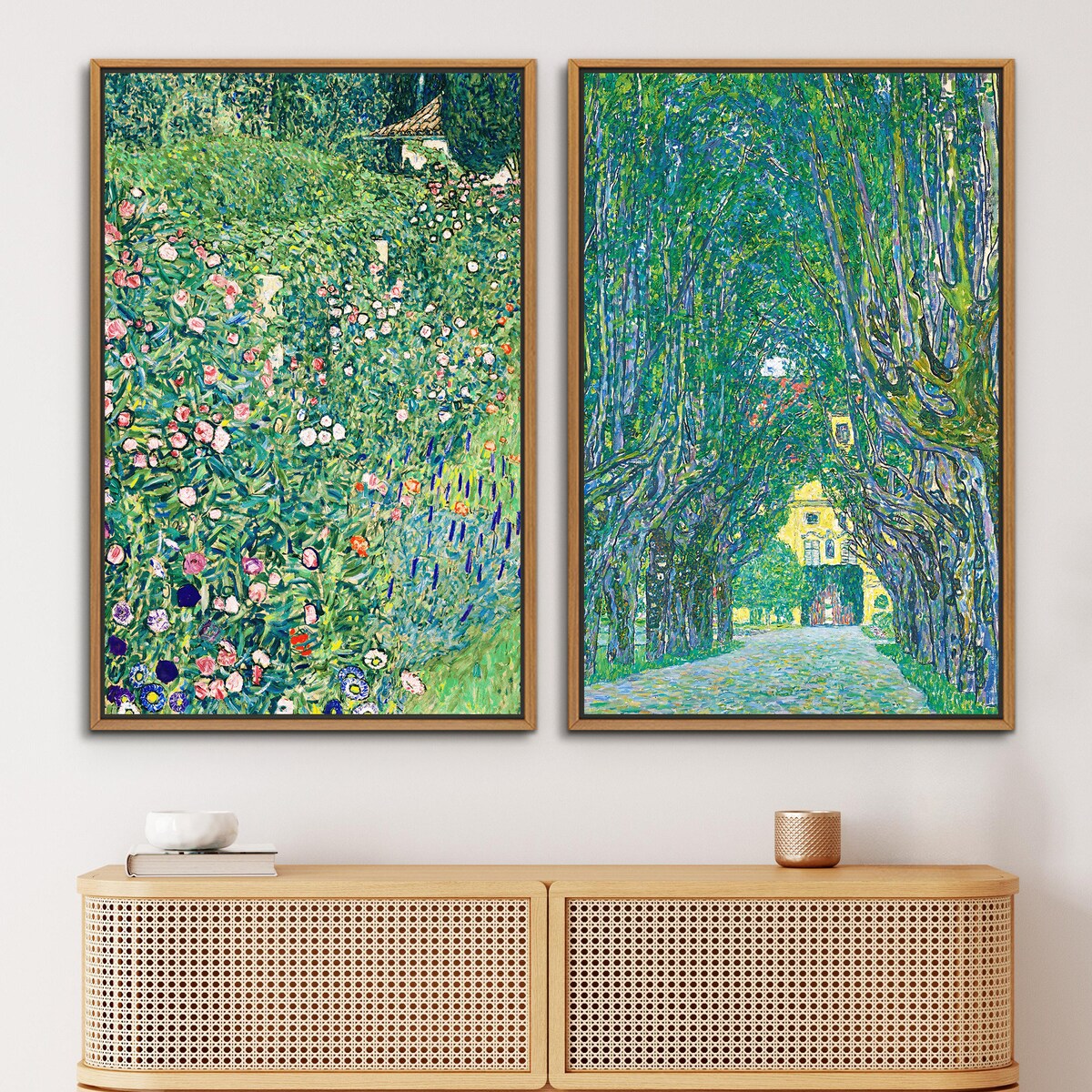 Set of Two Gustav Klimt Oil Painting Large Wall Art Print 24x36 - Etsy