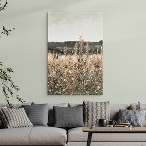 Wildflower Field Canvas Print: Rustic Country Landscape Wall Art - Etsy