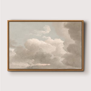 Cloud Study (Early Evening) by Simon Denis Landscape Oil Painting Wall Art Print, Nature Framed Gallery Art for Living Room Ready to Hang