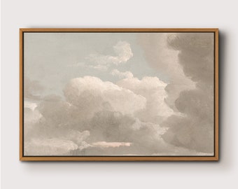 Cloud Study (Early Evening) by Simon Denis Landscape Oil Painting Wall Art Print, Nature Framed Gallery Art for Living Room Ready to Hang