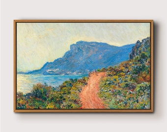 La Corniche Near Monaco wall art by Claude Monet, Wall Art Print, Nature Framed Large Gallery Art, Minimalist Art