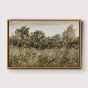 Vintage Oil Painting Landscape Wall Art Print, Nature Framed Large Gallery Art, Minimalist Art (with hanging kit)