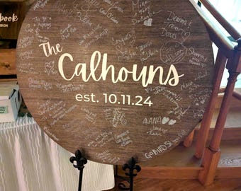 Customizable Wedding Sign Package: Rustic Pine Wood, Set of 10