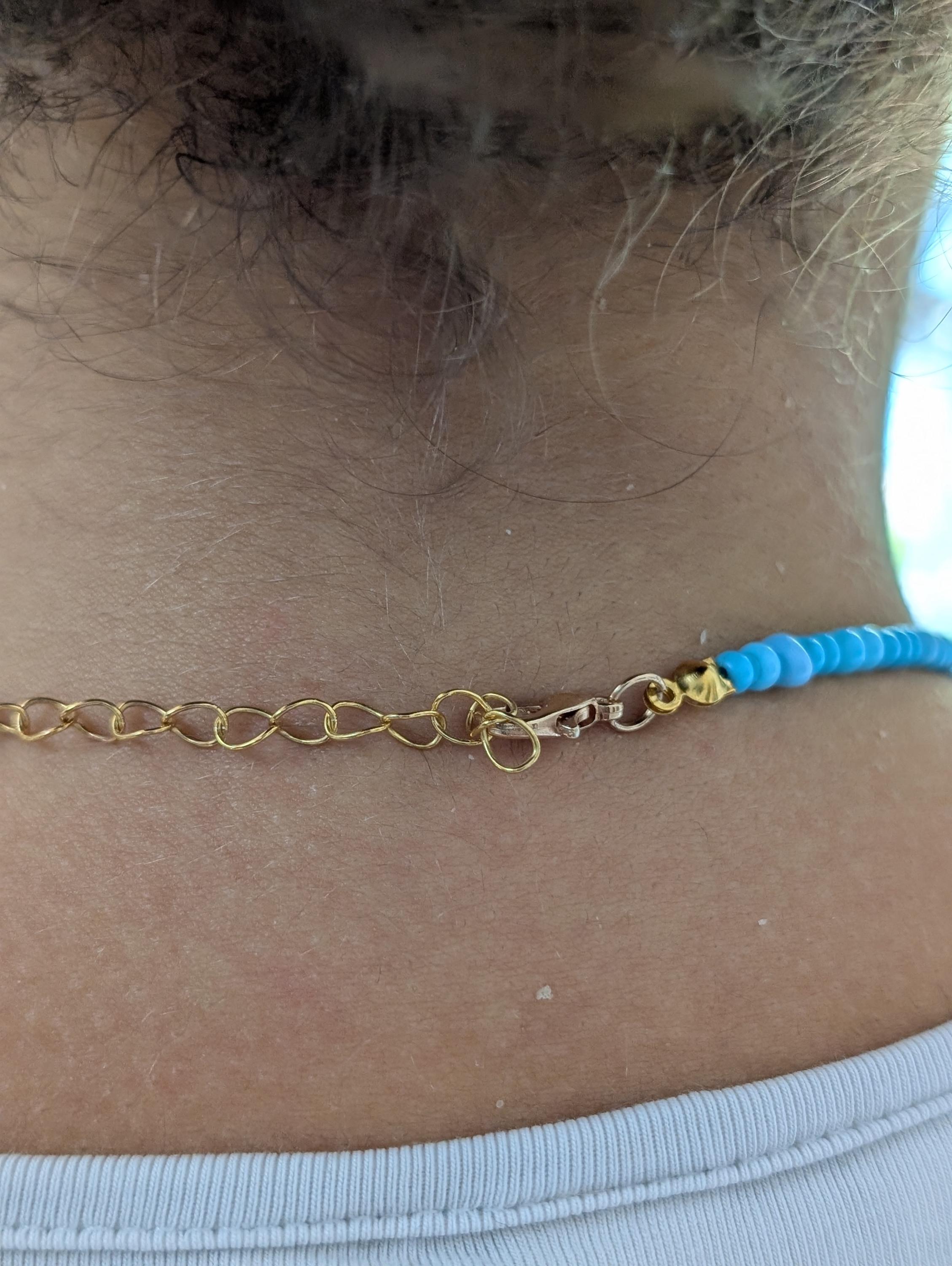 Collir SC Bohèm orné d'un pirr turquois au millur prix