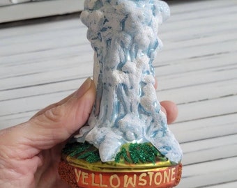 Yellowstone Old Faithful Geiser Blown Glass Ornament
