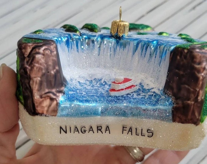 Niagara Falls Canada Blown Glass Christmas Ornament Decoration Etsy