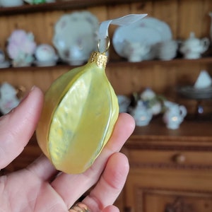 Star Fruit Whole Karambola Fruit Blown Glass Christmas Ornament Decoration image 1